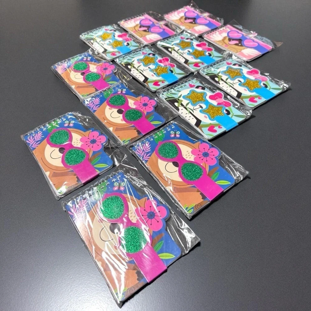 NWT Lot of 13 Mini Notebooks — Unicorn, Pandas, Sloths — Individually Wrapped!